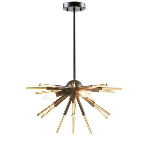 Emilia Chandelier, Matte Black/Gold