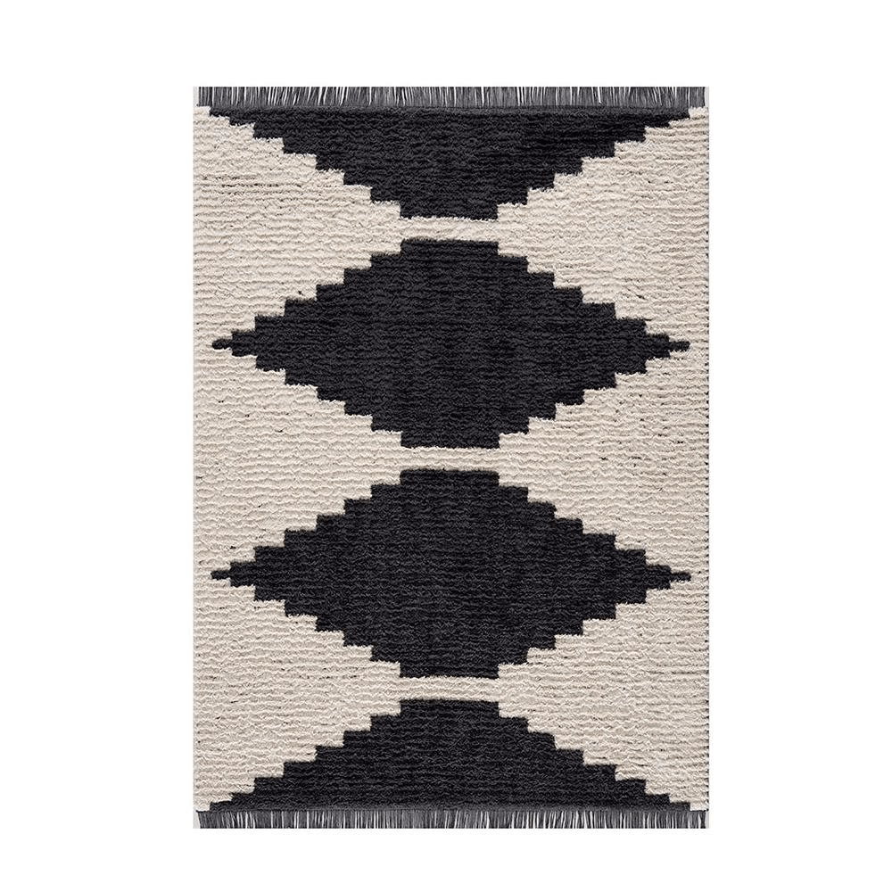 Allure Modern Area Rug, Black/Ivory