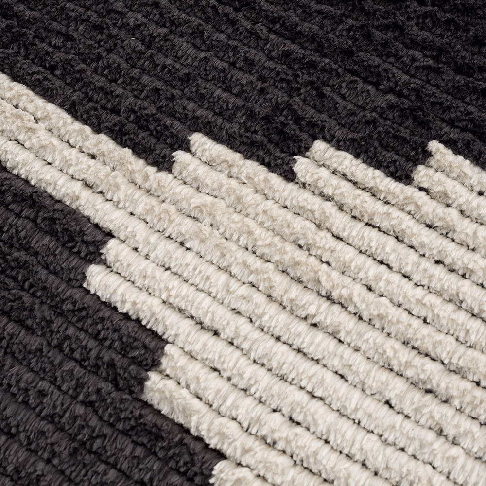 Allure Modern Area Rug, Black/Ivory