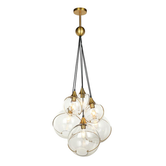 Elise Chandelier, Antique Brass