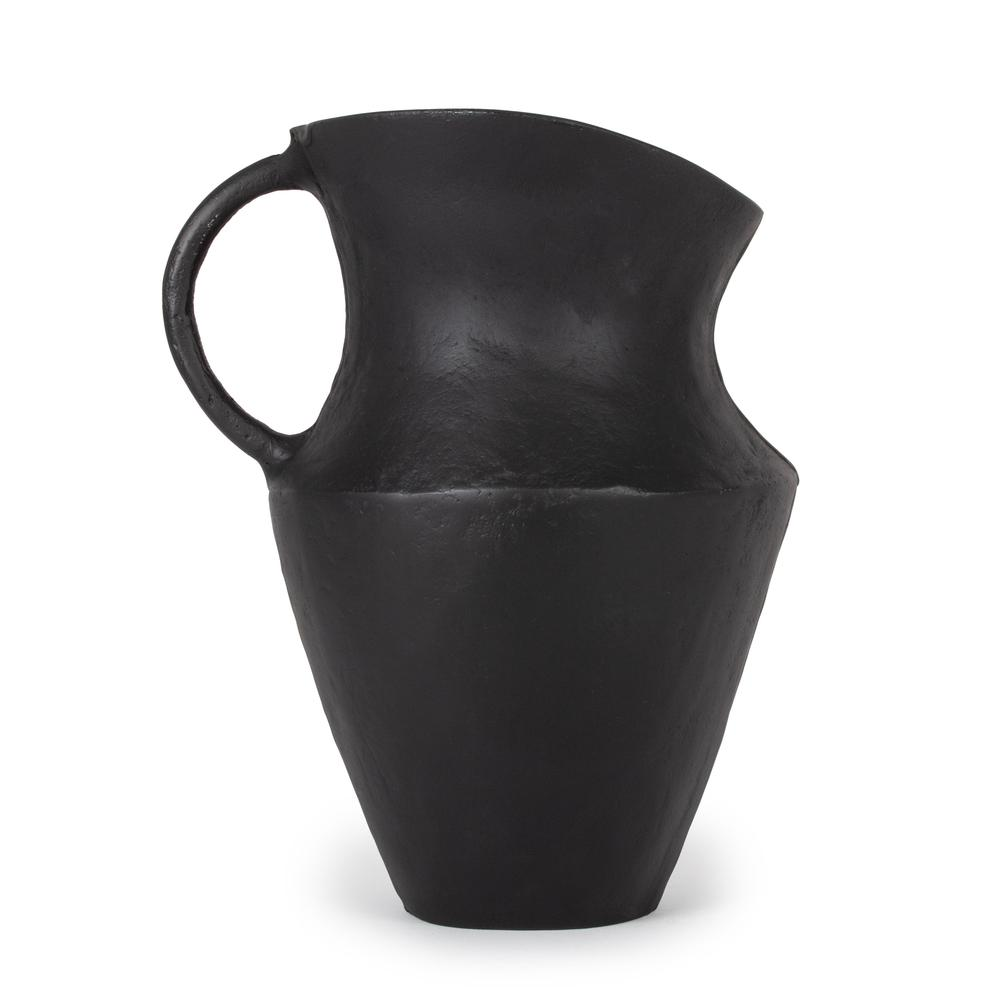 Orvil Black Metal Vase with Handle